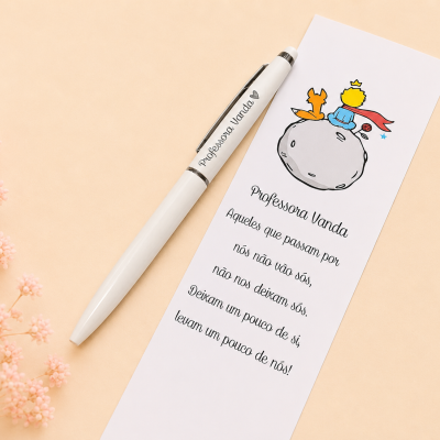 Conjunto Personalizado Caneta + Marcador de Livro Principezinho