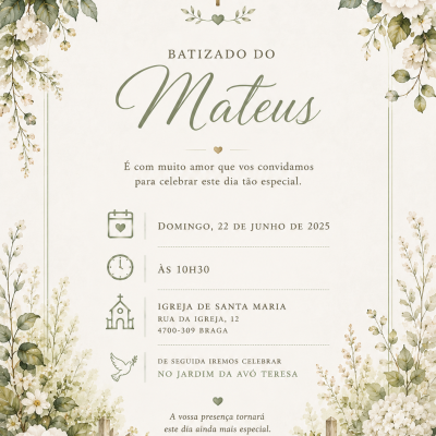 Convite Personalizado – Coleção Bloom