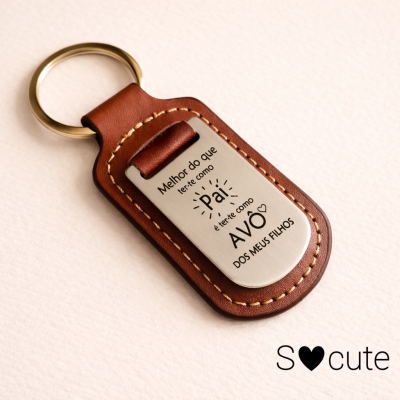 Porta-chaves "Melhor do que ter-te como pai é ter-te como avô..."