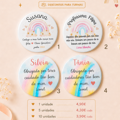 Coleção Arco Íris – Ímanes & Crachás Personalizados