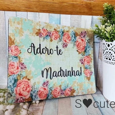 Tapete para o rato "Adoro-te Madrinha"