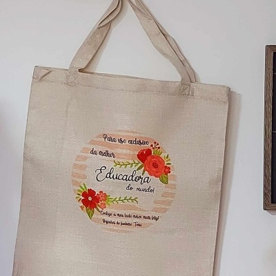 Saco de tecido florido