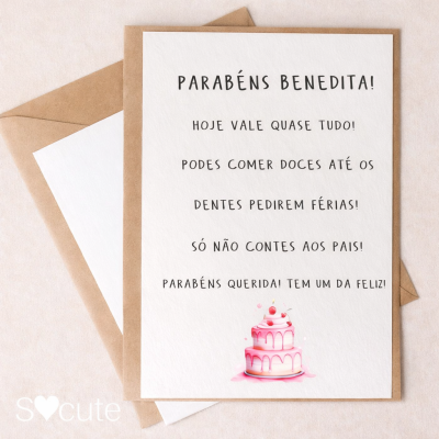 Postal de aniversário - Hoje vale quase tudo...