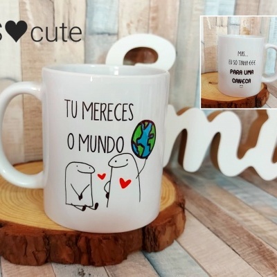 Caneca Flork - Tu mereces o mundo mas... eu só tinha €€€ para uma caneca