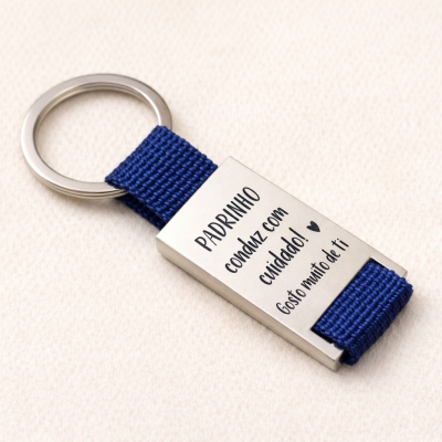 Porta-chaves "Padrinho conduz com cuidado"