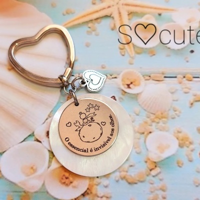 Porta-chaves "O ESSENCIAL É INVISÍVEL AOS OLHOS"