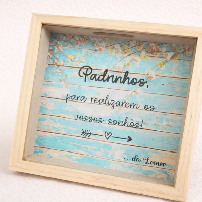 Quadro Mealheiro para Padrinhos – Um presente especial do afilhado