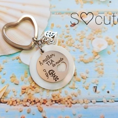 Porta-chaves melhor tia do mundo