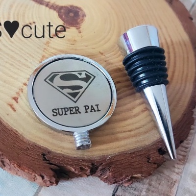 Rolha para garrafa de vinho "SUPER PAI"