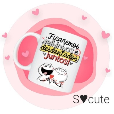 Caneca Flork - Ficaremos velhinhos e desdentados juntos!