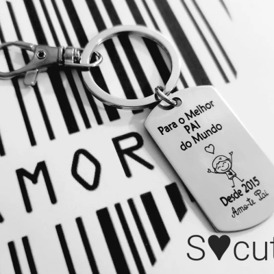 Porta-chaves "Para o melhor Pai do mundo"
