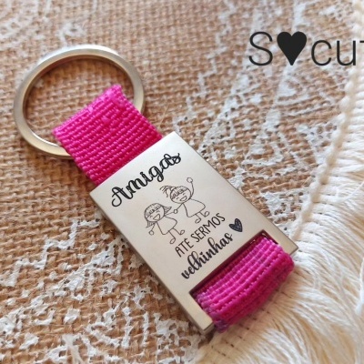 Porta-chaves Amigas até sermos velhinhas