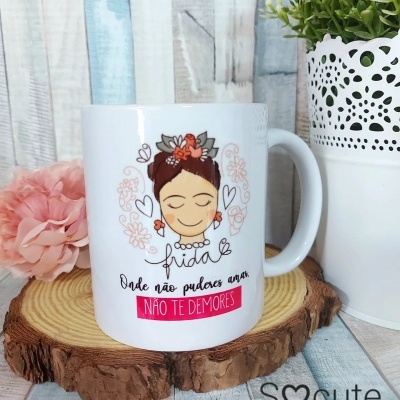 Canecas Frida "Onde não puderes amar, não te demores"