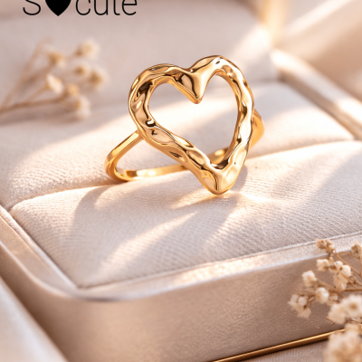 Essence Coração Livre - Anel em aço inoxidável