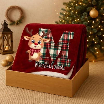 Manta de Natal - Inicial (com ou sem nome)