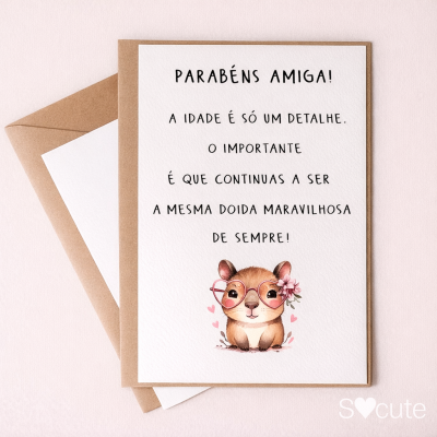 Postal de aniversário - A idade é só um detalhe...