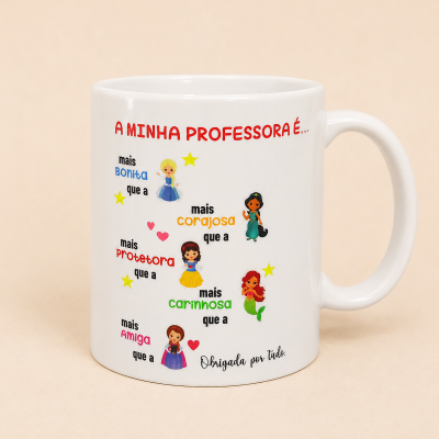 Caneca Personalizada “Professora Encantada” – Um presente mágico para quem ensina com o coração 🤍