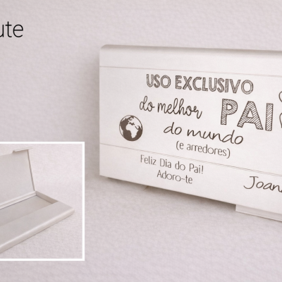 Porta-Cartões Personalizado – Para o Melhor Pai do mundo