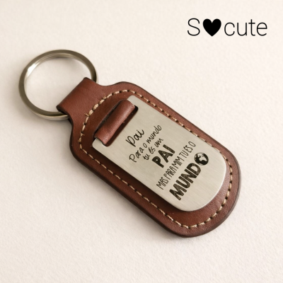 Porta-chaves "Para o mundo tu és um pai mas..."