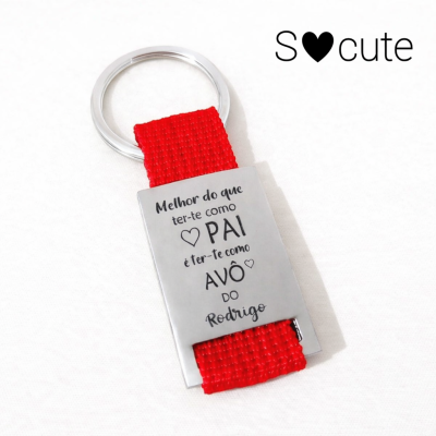 Porta-Chaves Personalizado Pai & Avô – Um Amor que Cresce em Gerações