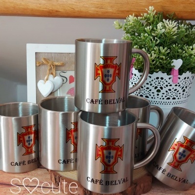 Caneca em aço inox personalizada