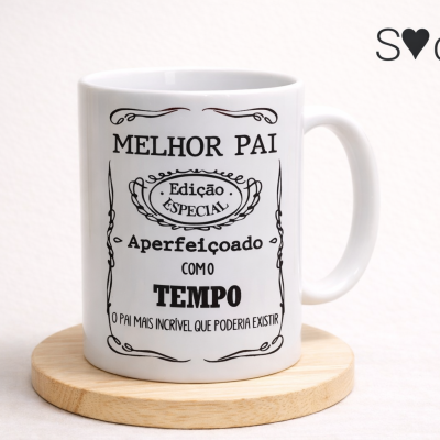 Caneca Personalizada “Melhor Pai” – Edição Especial