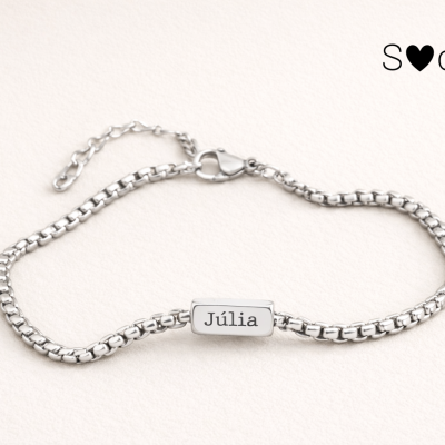 Pulseira Identity Code Personalizada – Nome ou Data Gravados