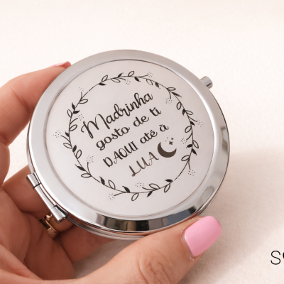 Espelho de Bolsa Personalizado para Madrinha