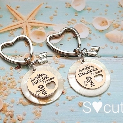 Porta-chaves Melhor Educadora / Auxiliar do mundo