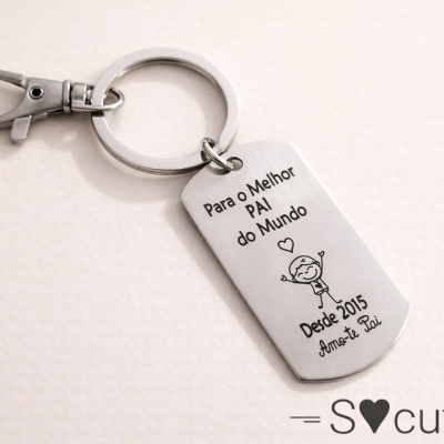 Porta-Chaves Personalizado “Para o Melhor Pai do Mundo”