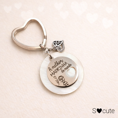 Porta-chaves A melhor Madrinha do mundo