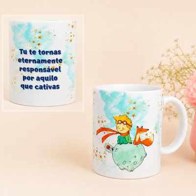 Caneca Personalizada “Principezinho” – Presente Especial para Professoras e Educadoras 🤍