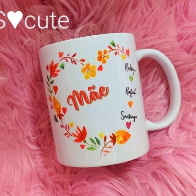 Caneca MÃE E SEUS FILHOS