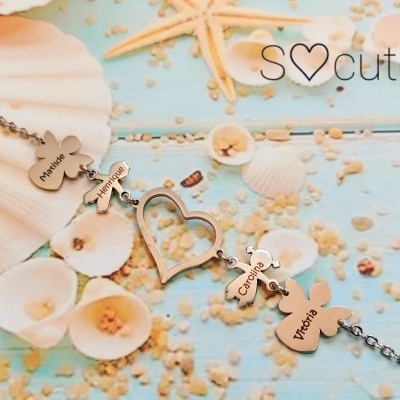 Pulseira filhos dentro do coração