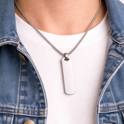 Colar Minimal Identity  (Prateado, Dourado e Preto)