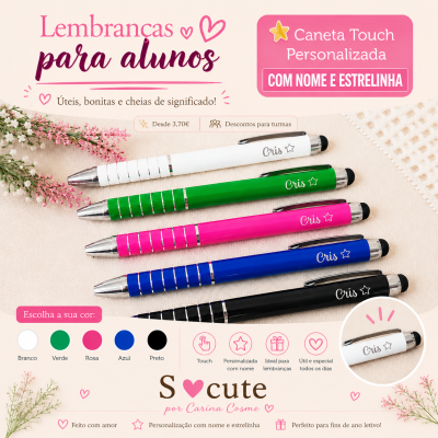 Caneta Touch Personalizada com Nome e Estrelinha ✨