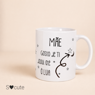 Caneca “Mãe – Gosto de Ti Daqui Até à Lua”