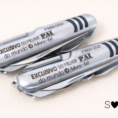 Canivete Personalizado "Exclusivo do Melhor Pai do Mundo"