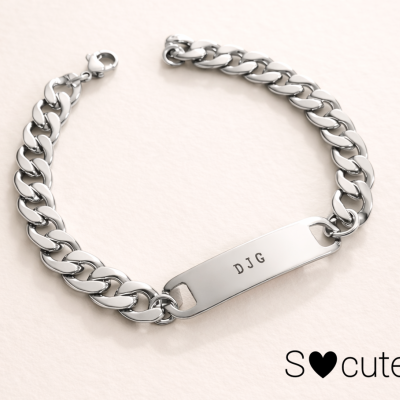 Pulseira Identity Personalizada – Aço Inoxidável