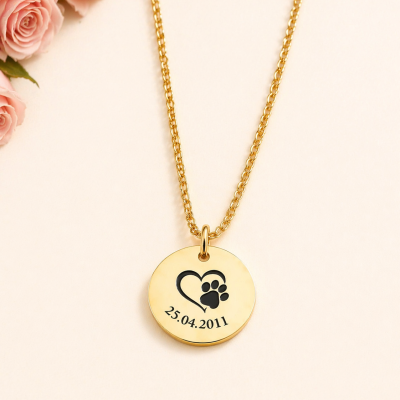 Colar Personalizado Coração Pet em Aço Inoxidável – Amor que Fica Para Sempre