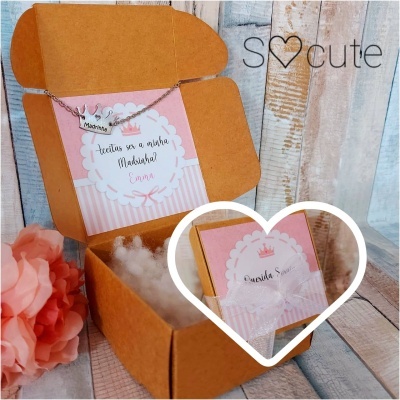 Pulseira coroa - convite madrinha