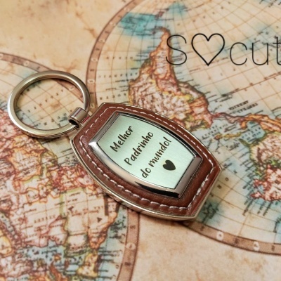 Porta-chaves Melhor Padrinho do Mundo