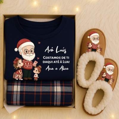 Pijama de Natal ou Pantufas - AVÔ