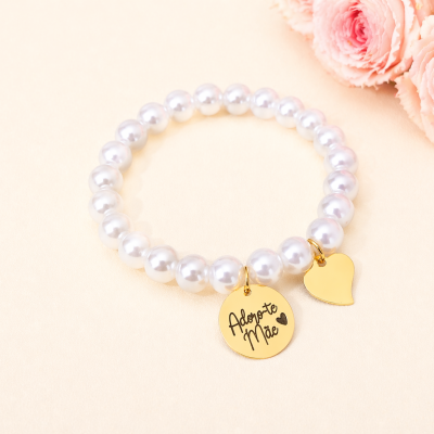 Pulseira Pérolas “Adoro-te Mãe”