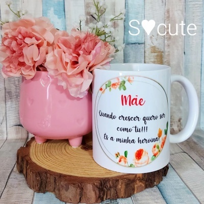 Caneca "Mãe quando crescer quero ser como tu"