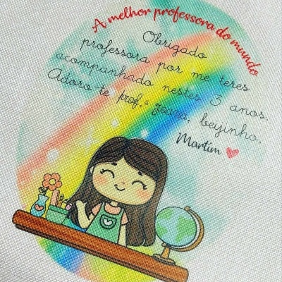 Saco tecido Professoras
