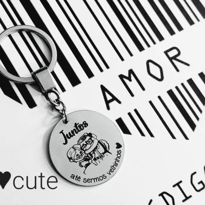 Porta-chaves Juntos até sermos velhinhos
