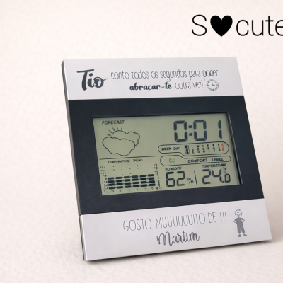 Estação Meteorológica Personalizada para o Tio – Presente Original para Tios especiais