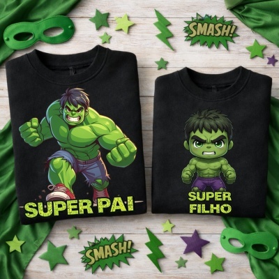 Conjunto T-Shirts Pai & Filho Hulk