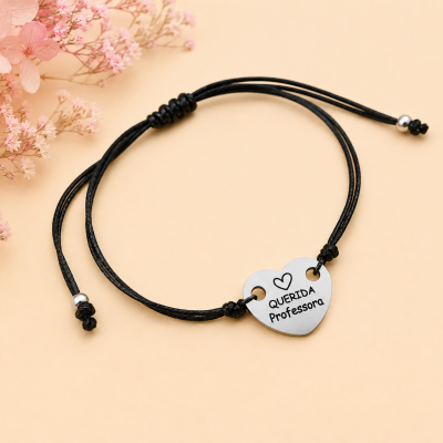 Pulseira de cordão "Querida Professora"